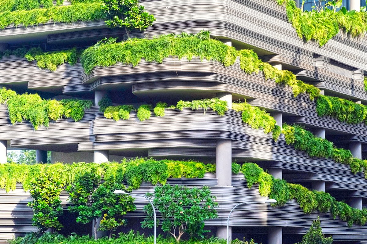 Modern sustainable city architecture
