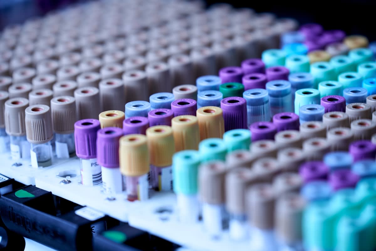 modern medical laboratory blood analysis