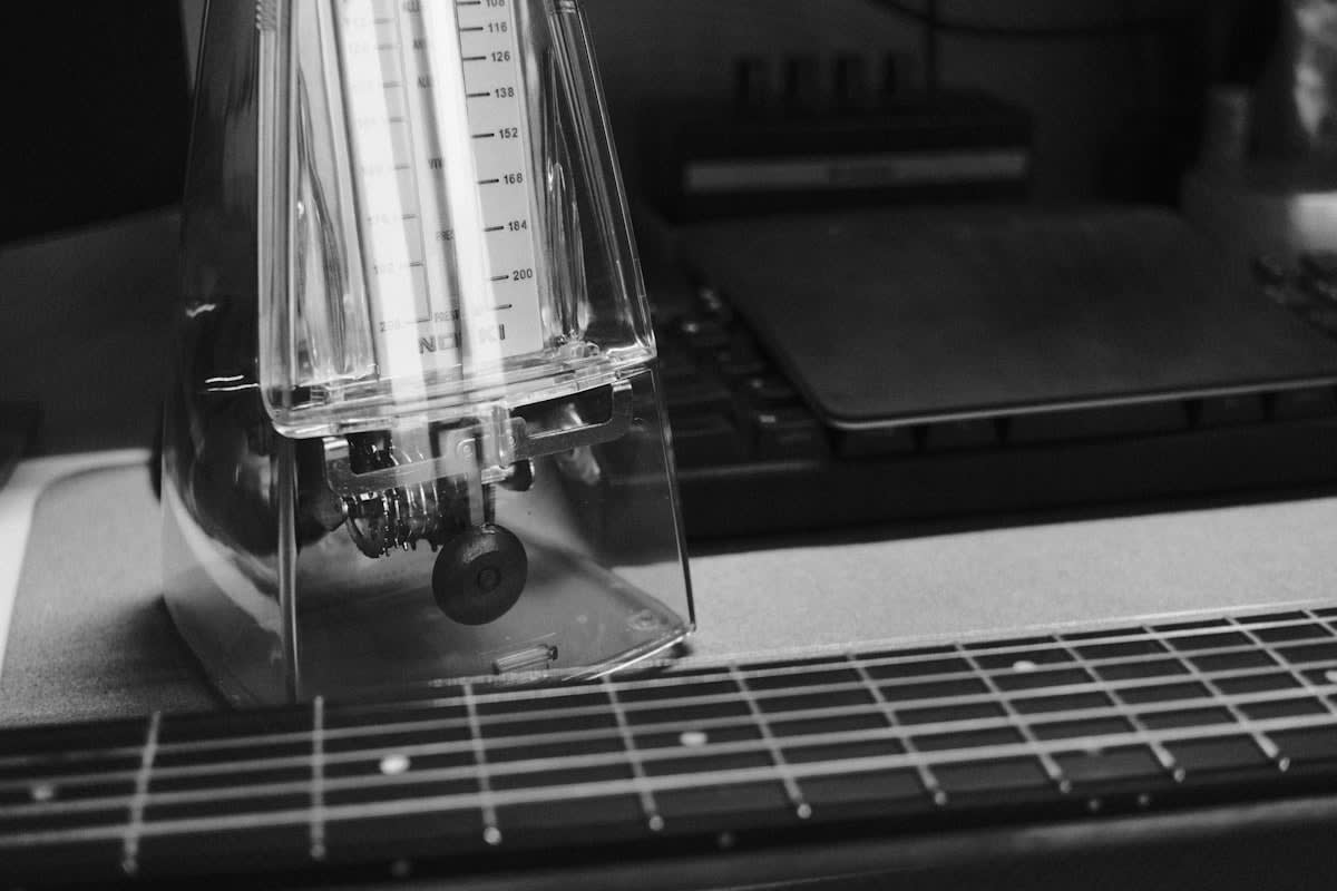 Close up of a metronome or musical instrument