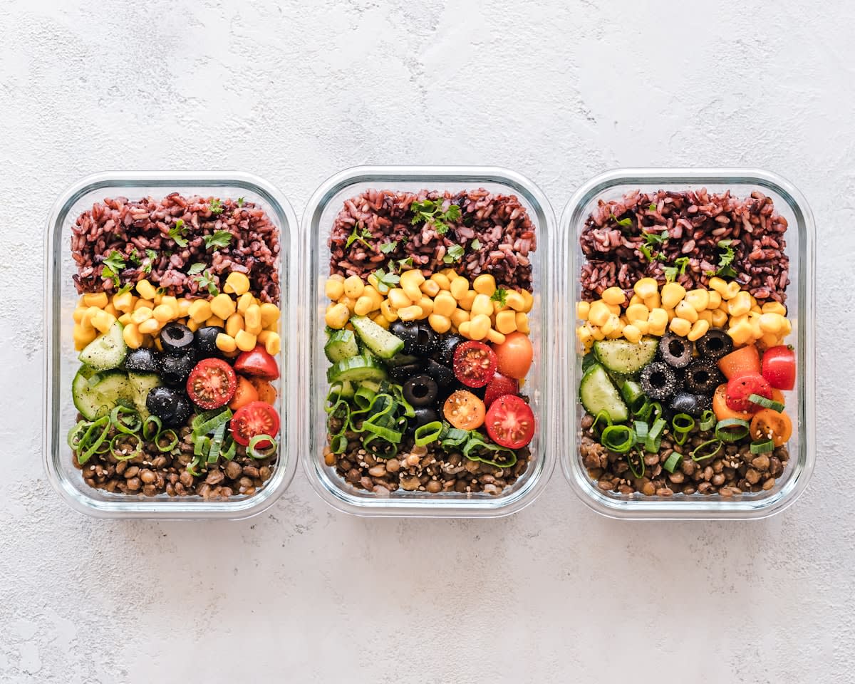 Organized meal prep containers