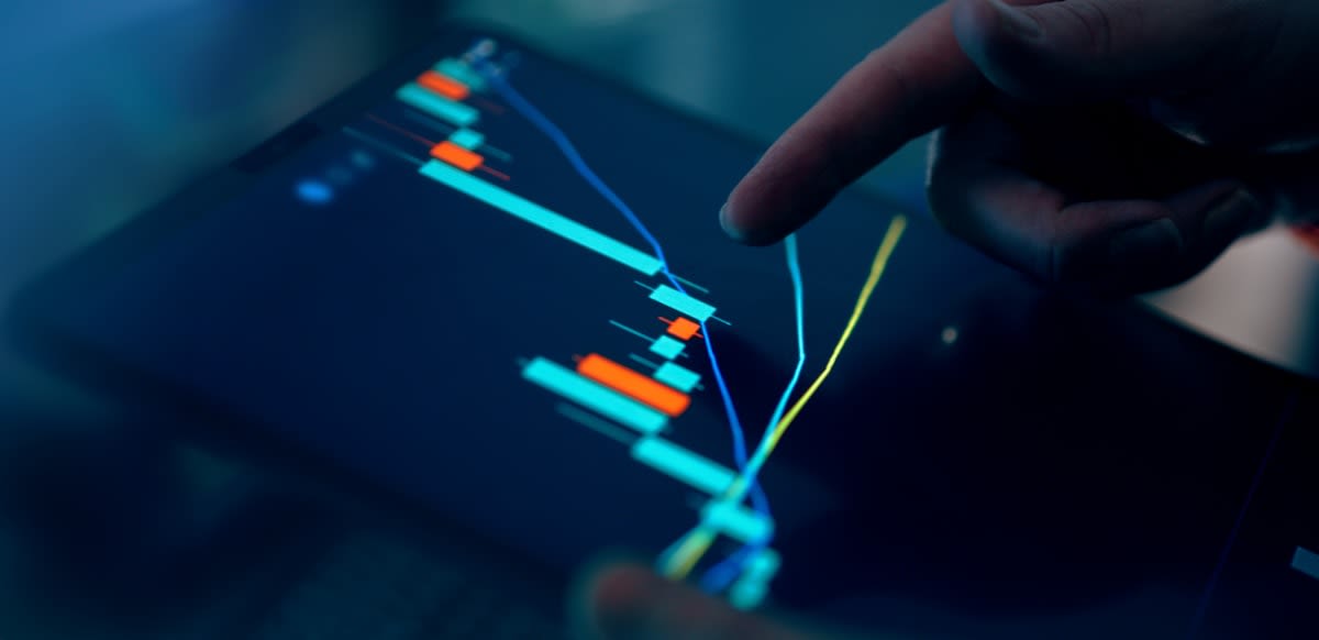 Global financial markets abstract visualization