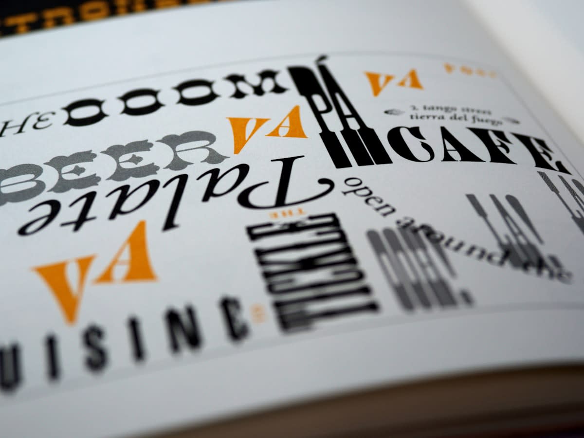 High contrast brutalist typography layout