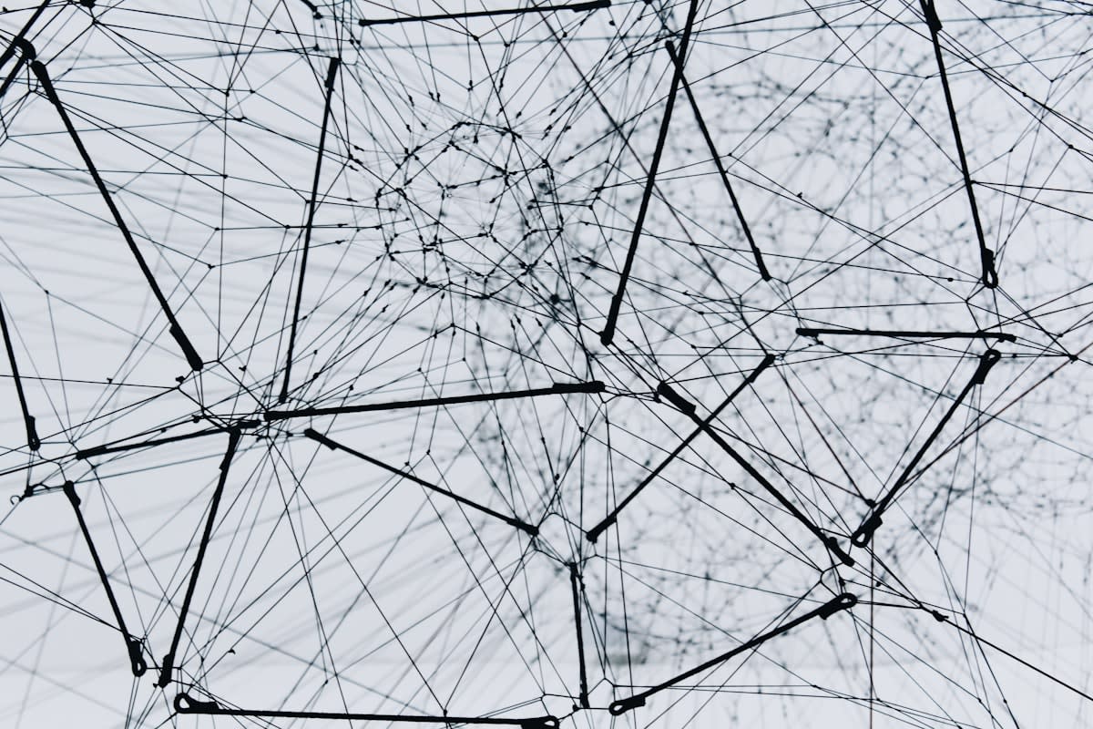 Abstract neural network representing cognitive mapping