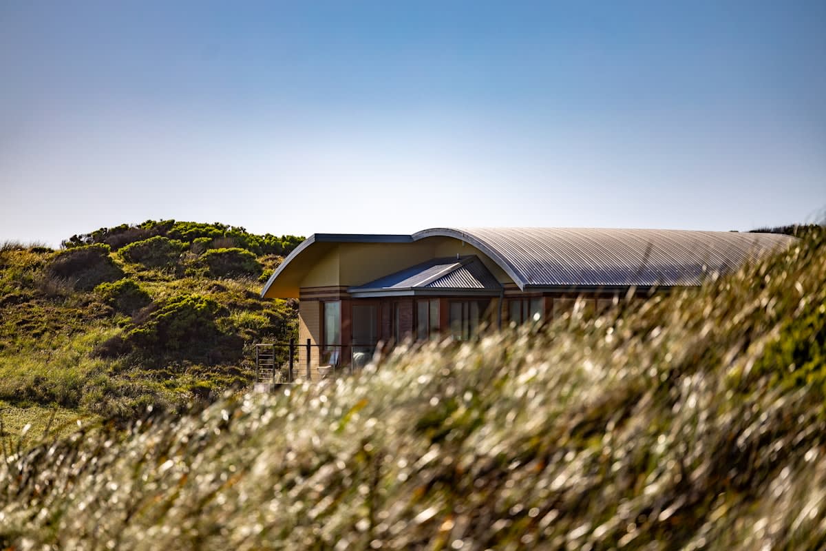 Sustainable coastal architecture integrated into nature