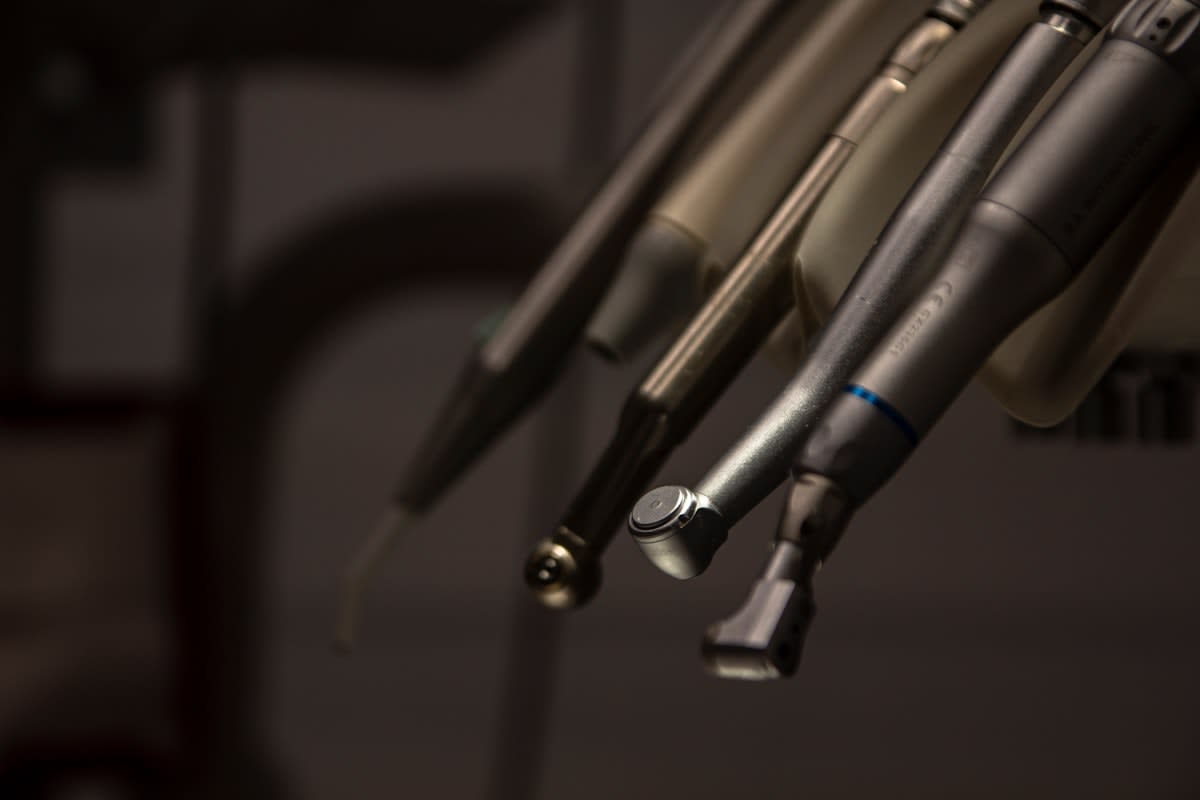 Close up of dental care tools