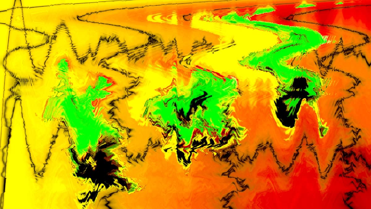 A complex heatmap showing cognitive load peaks throughout a workday