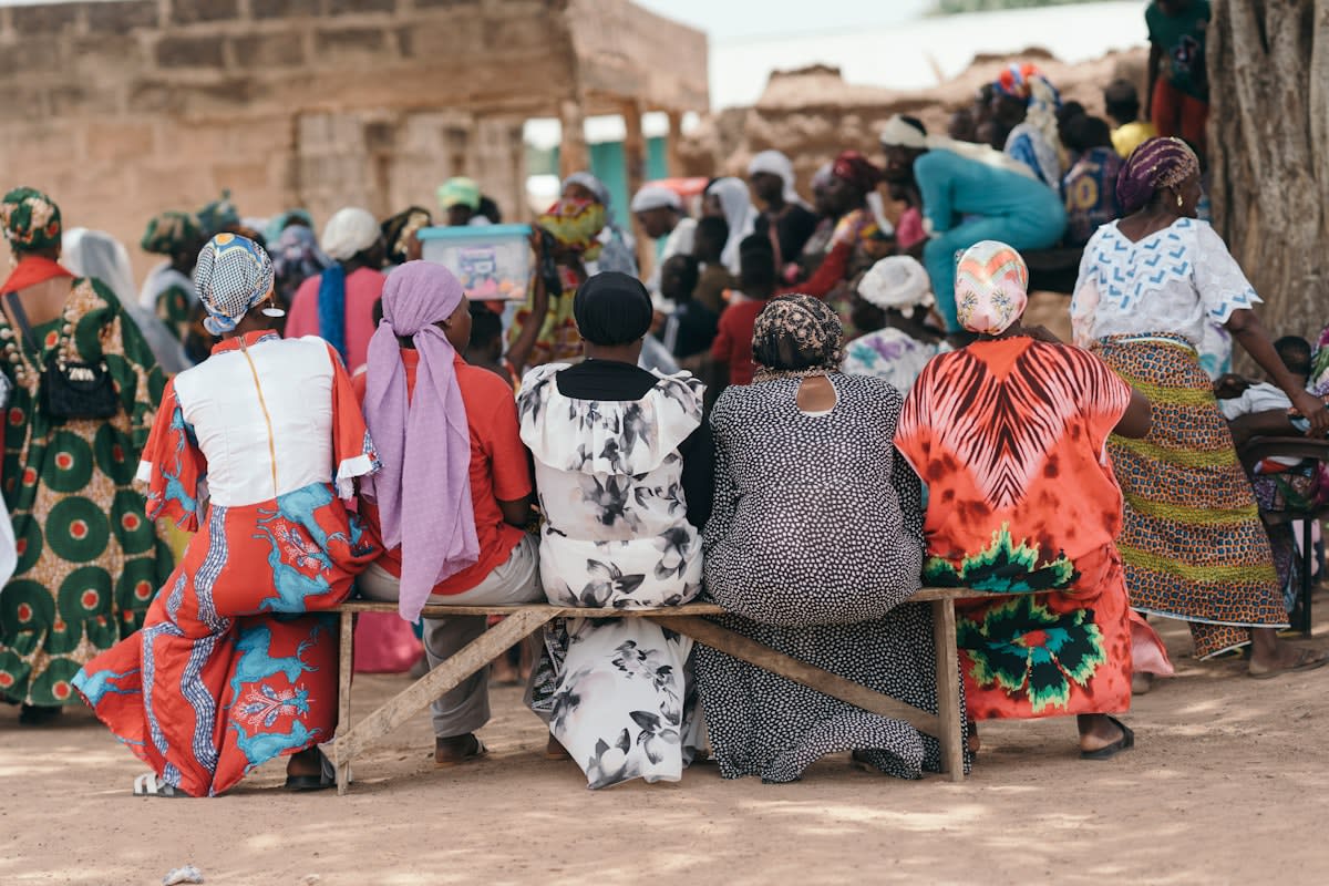 Intricate West African textile patterns