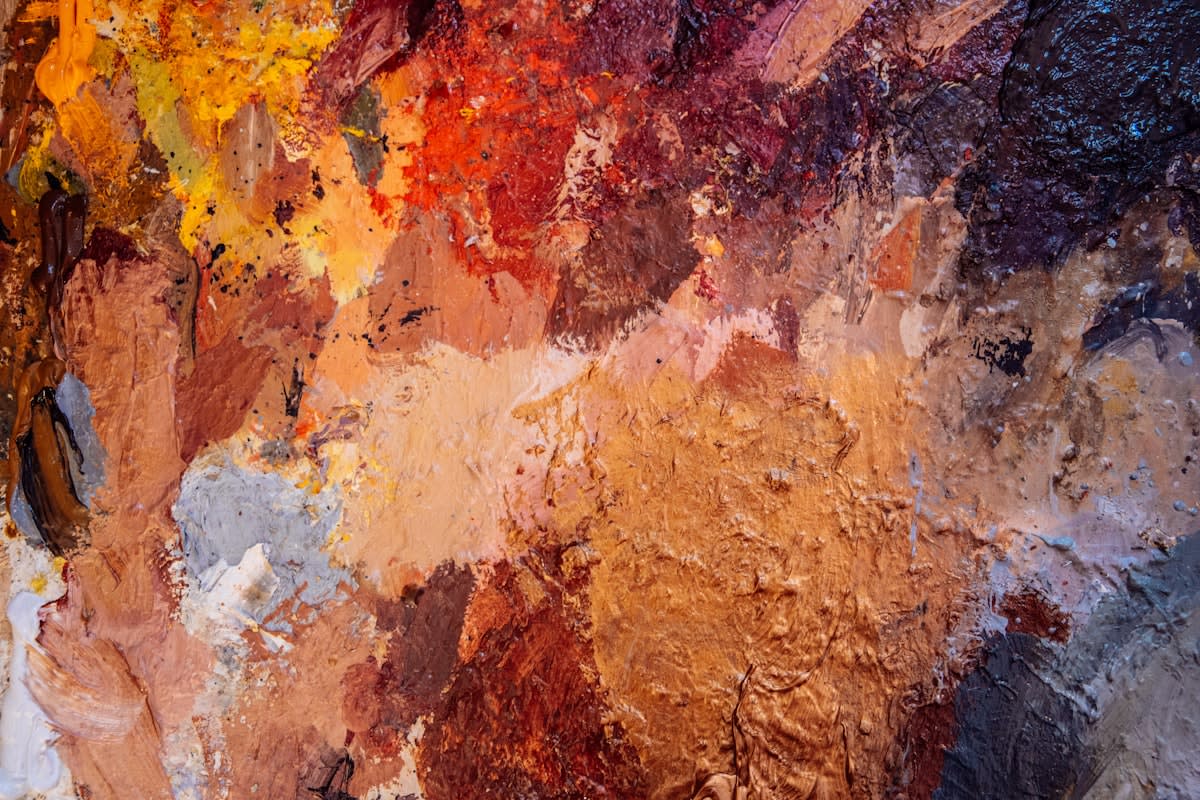 traditional oil painting close up texture