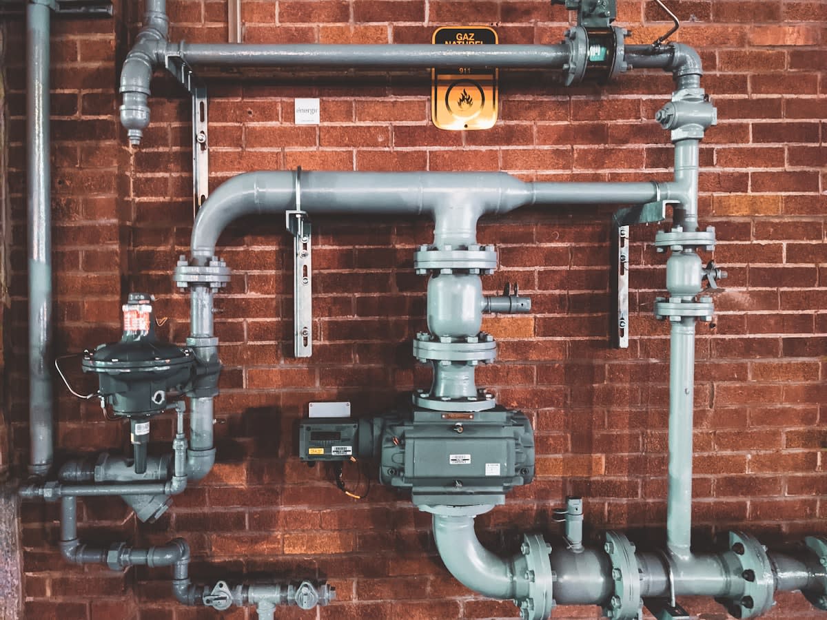 Urban water treatment facility pipes