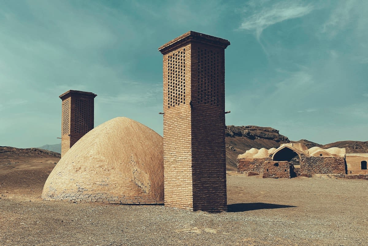 Traditional Middle Eastern windcatcher towers