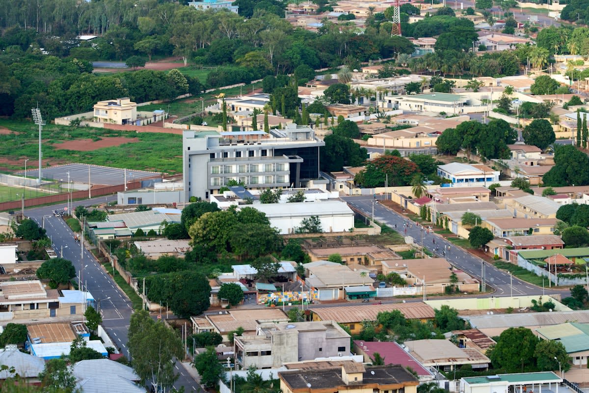 Modern luxury architecture in a West African city