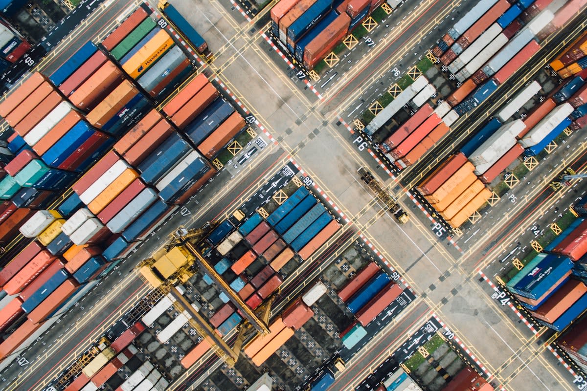 Industrial logistics and shipping containers