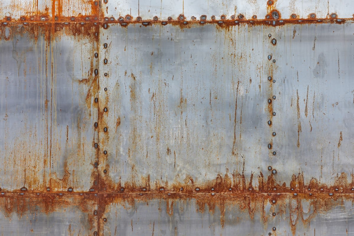 Close up of rusted iron texture