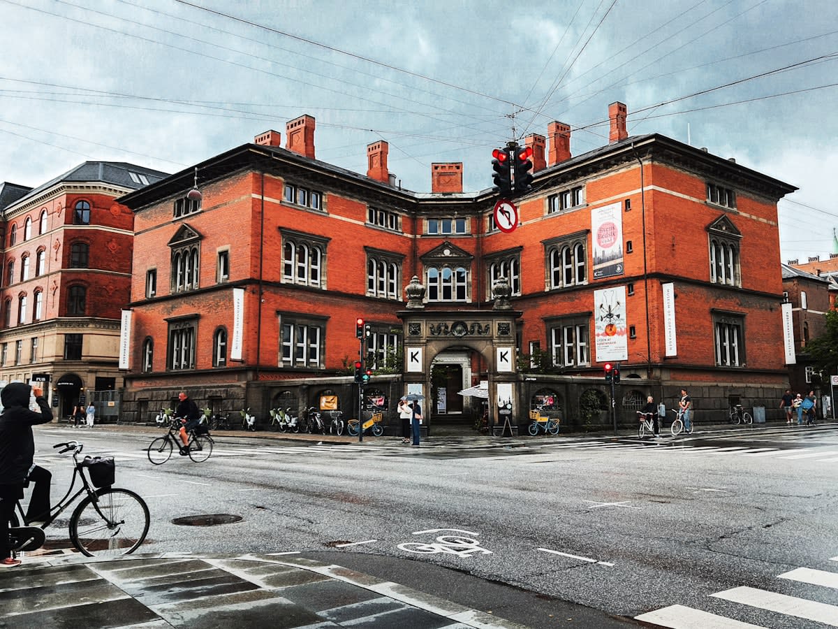 Pedestrian friendly street in Copenhagen