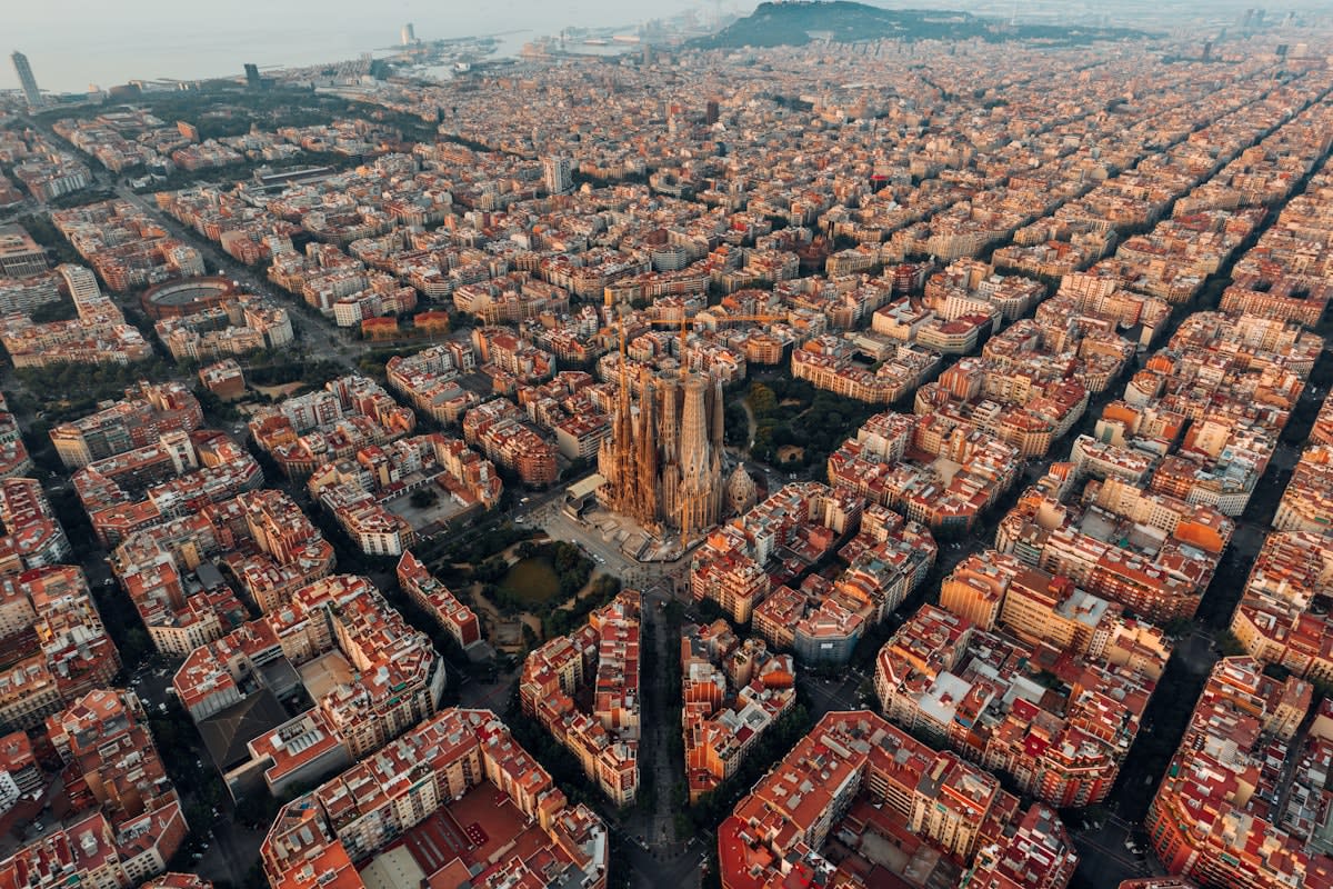 Barcelona Superblocks aerial view