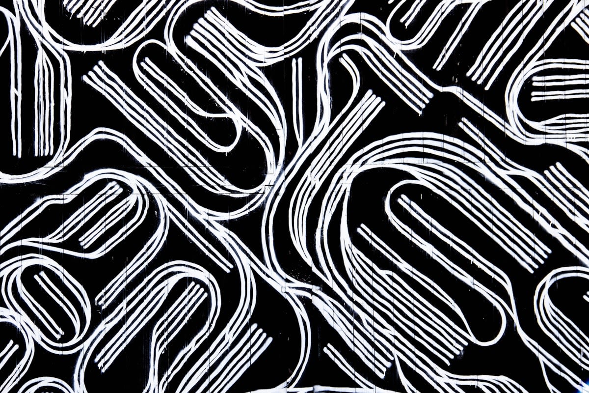 Black and white high contrast typography