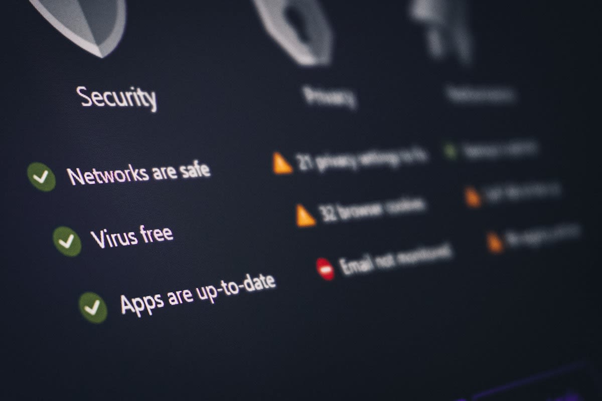 Cybersecurity lock on a digital screen