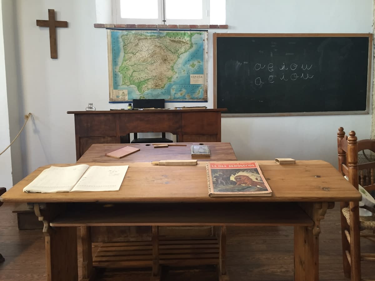 Old handwritten map on a wooden table