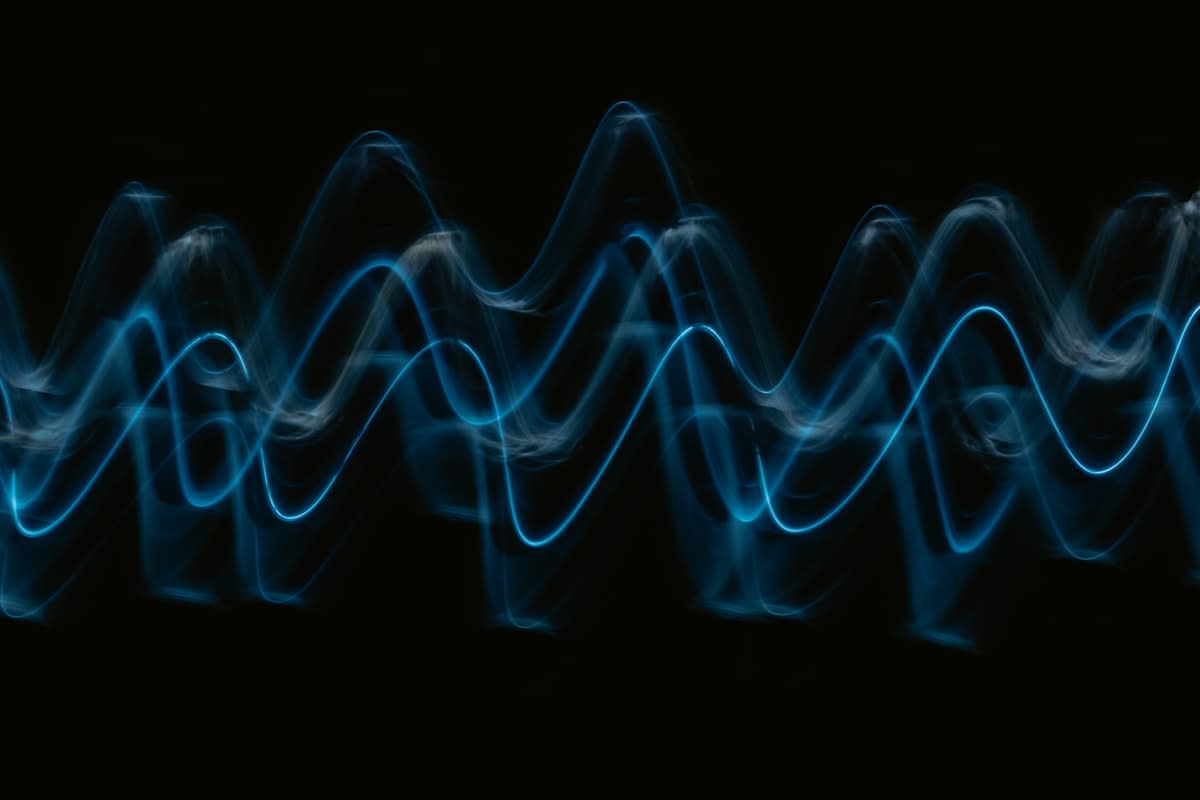 Abstract digital sound wave