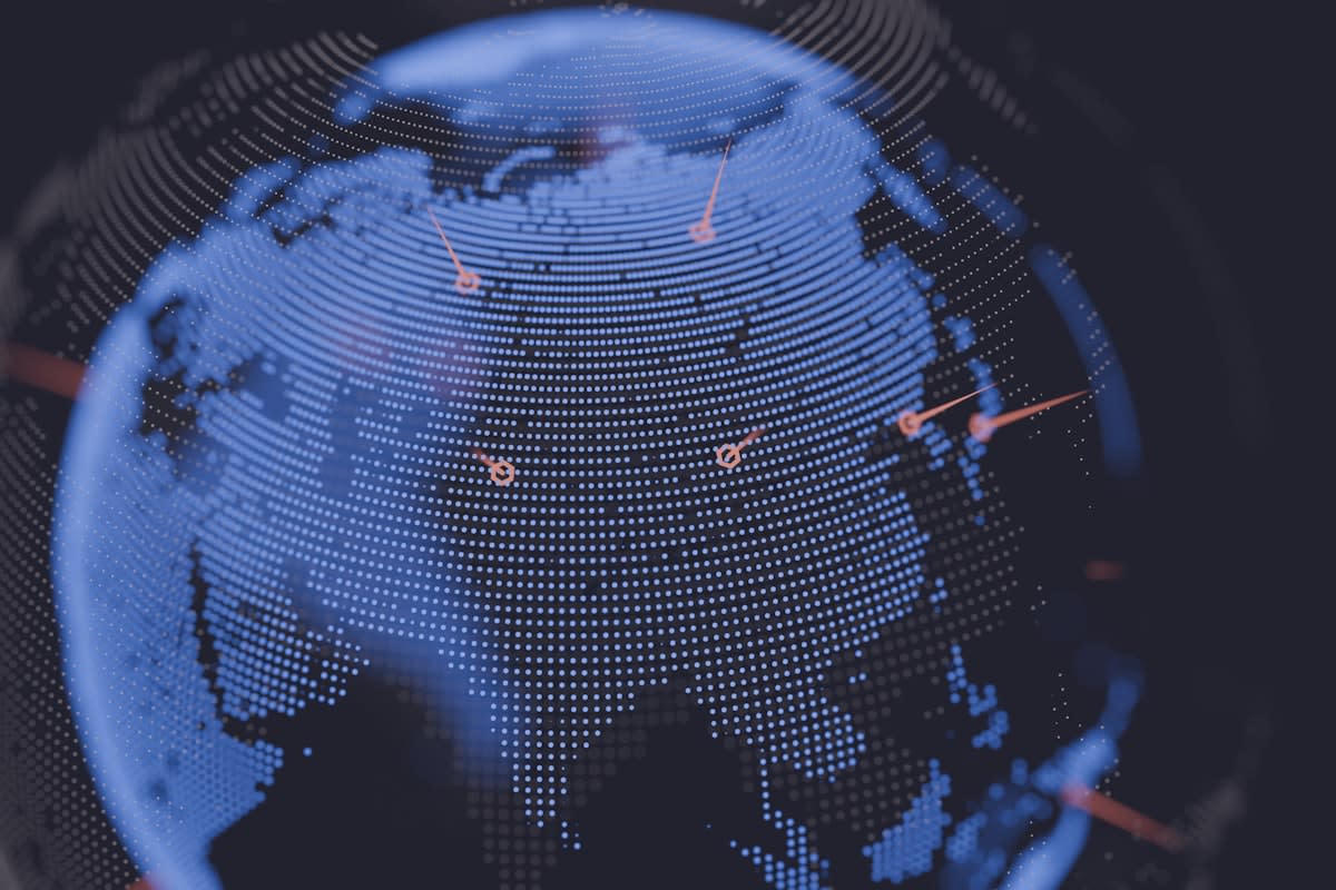Digital network of satellites around the globe