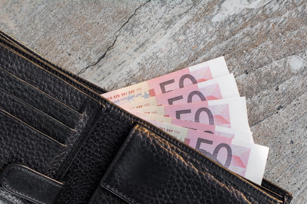 Digital wallet showing local currency transaction