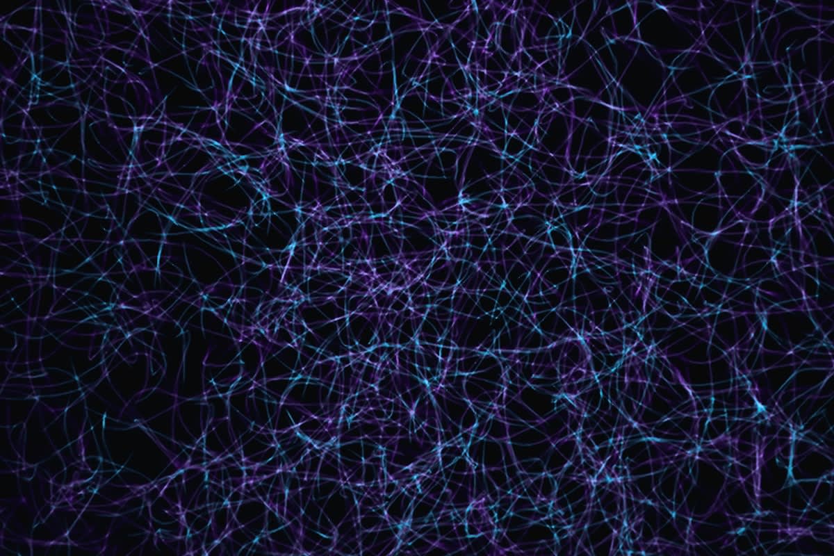 Abstract representation of a network or brain connections