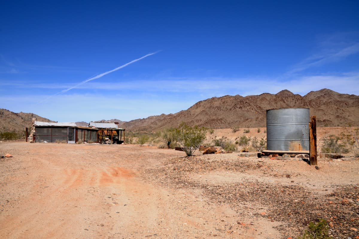 Industrial water harvesting facility in a desert environment