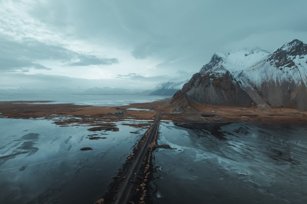 Icelandic landscape with glacier