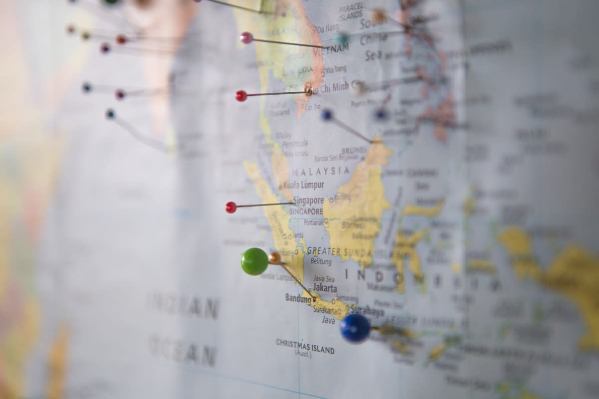 Global network connectivity map
