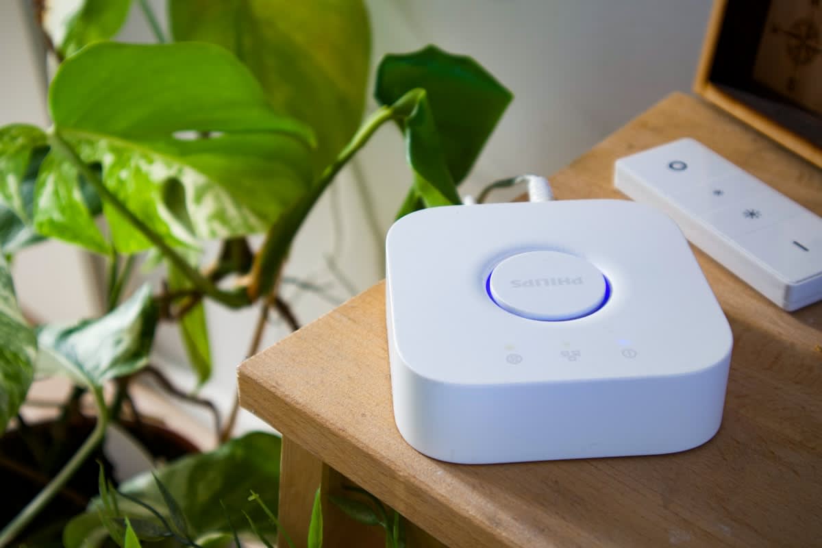 Modern smart home interior with subtle health sensors