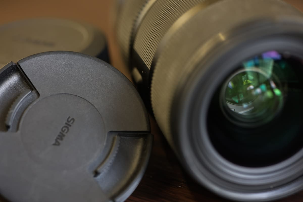 Professional camera lens close up