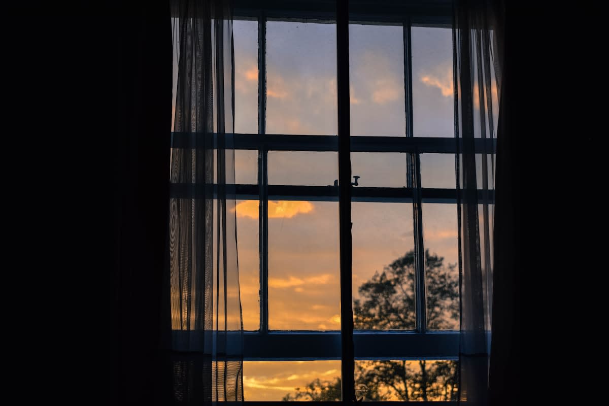 Morning sunlight through a window