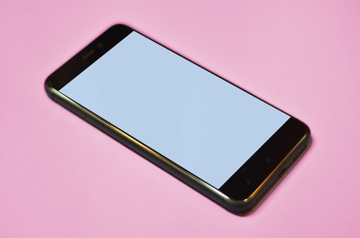 Minimalist UI design on a smartphone screen