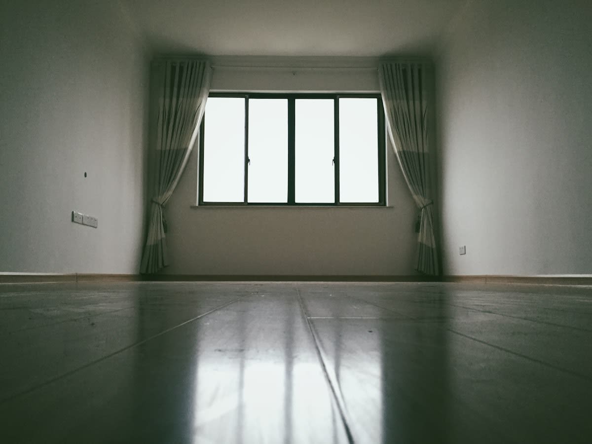 minimalist architecture empty room sunlight