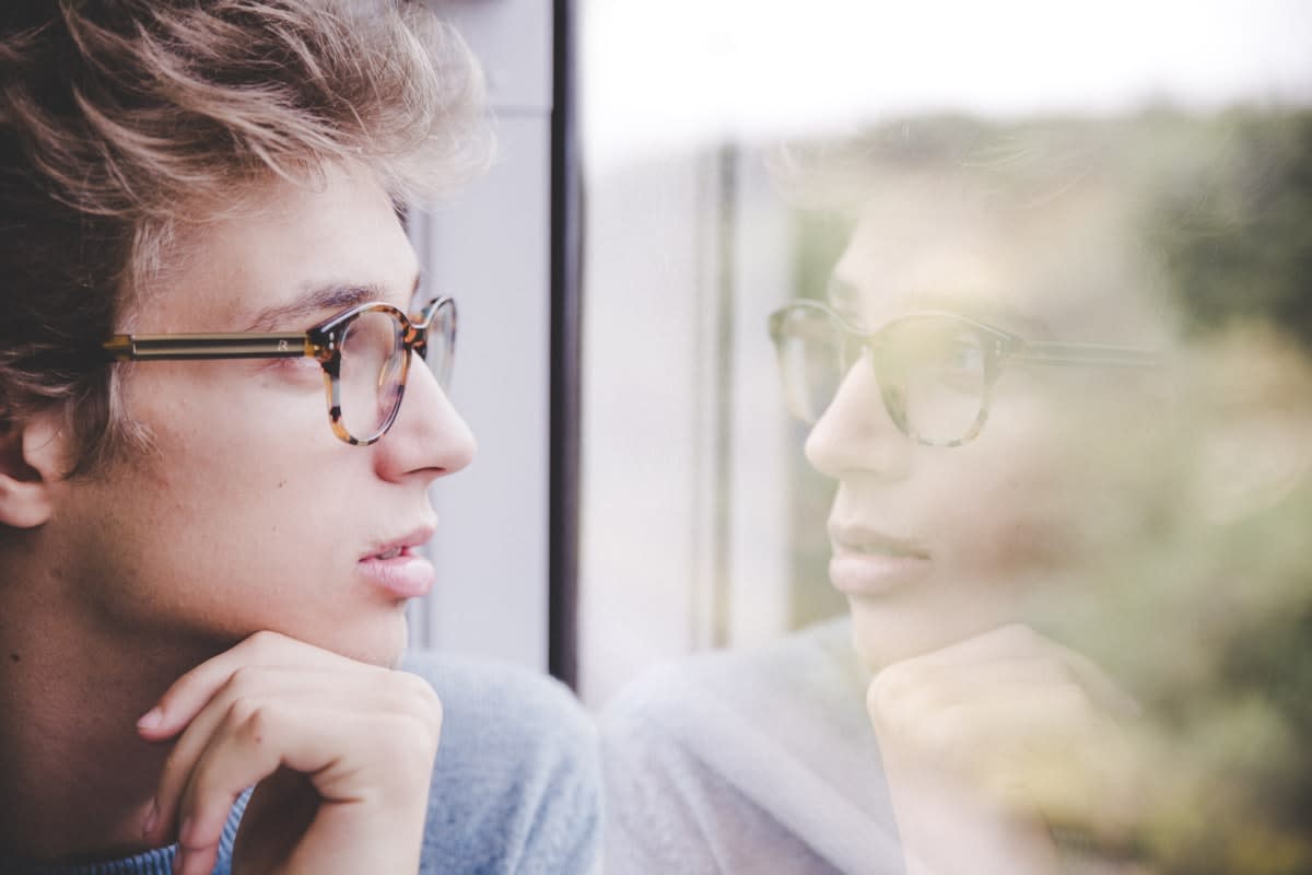 Person resting and reflecting