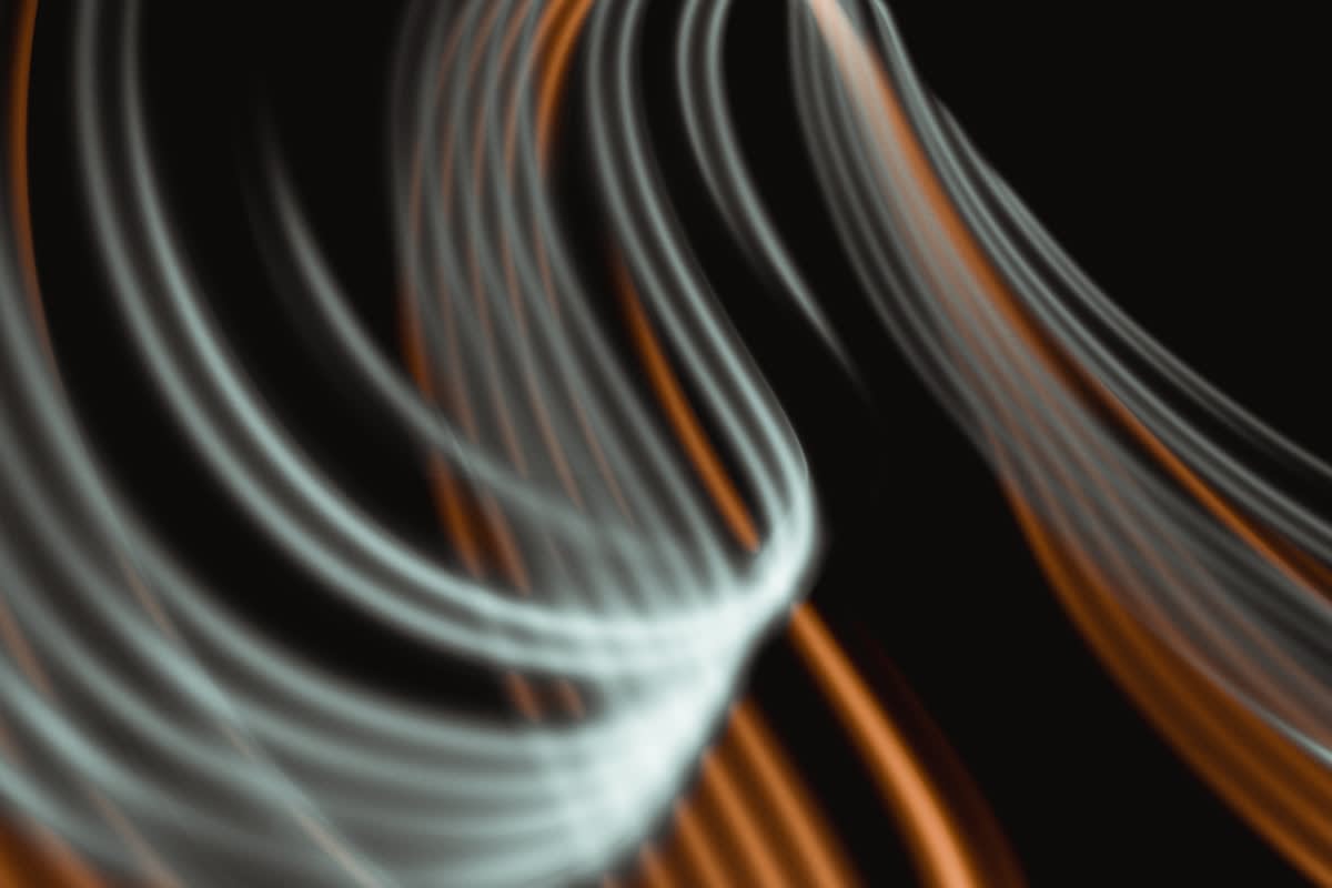 Abstract representation of a recursive loop or a tangled knot of glowing lines