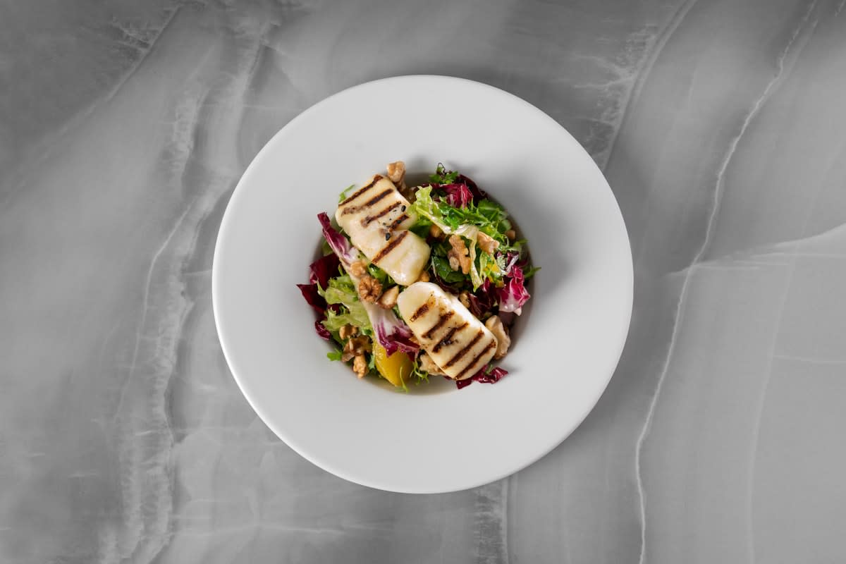 High-end gourmet plating of an innovative protein dish