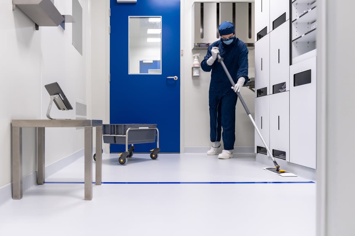 Industrial bioreactors in a clean room