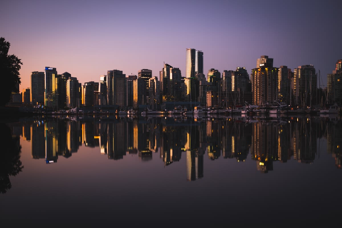 Modern architectural city skyline