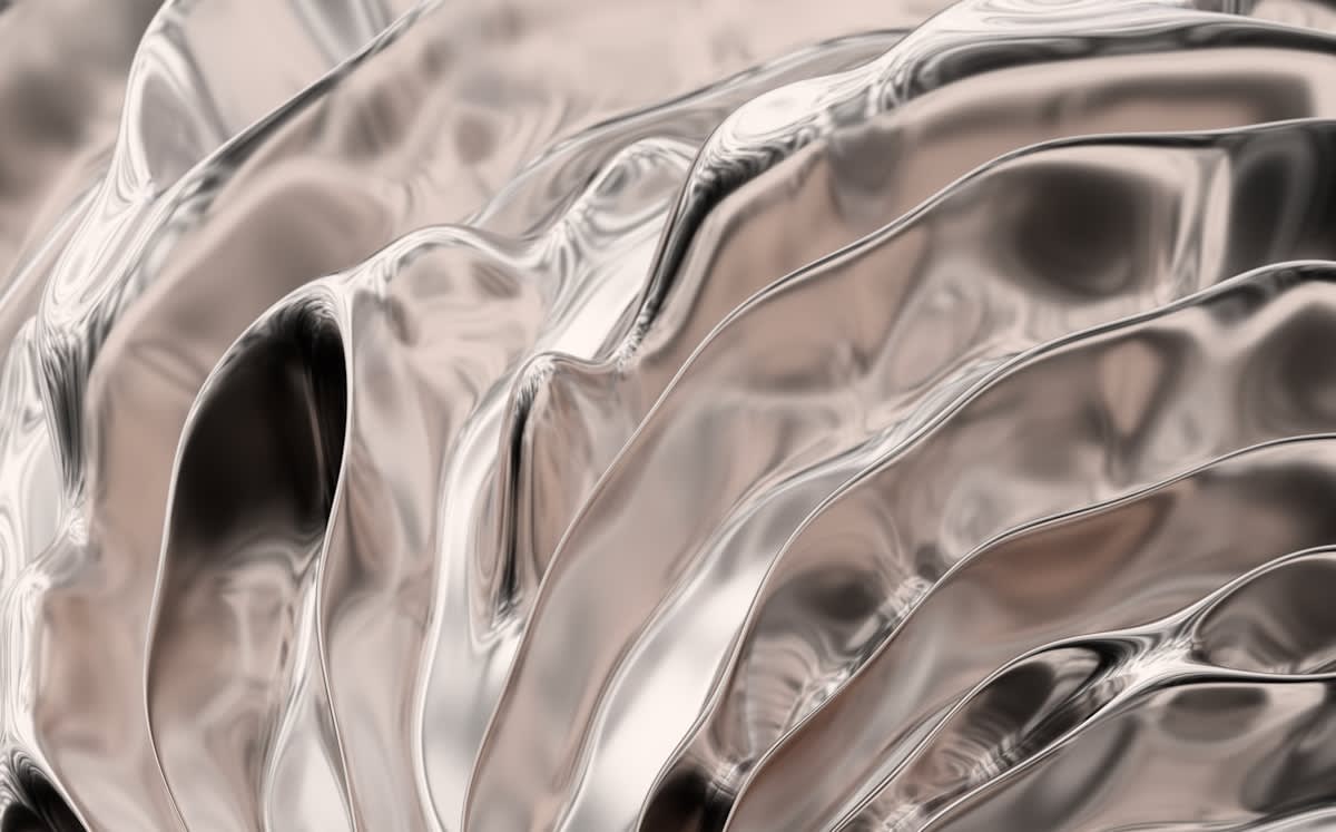 Abstract representation of a clock melting into a fluid wave
