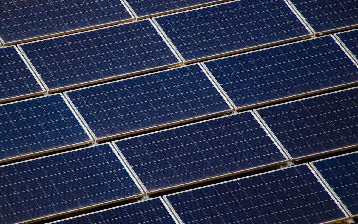 Close up of solar panel texture
