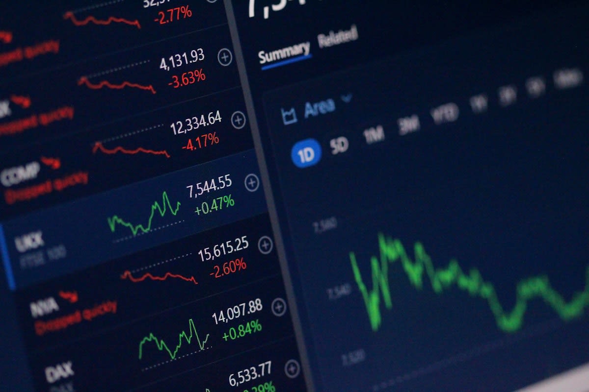Modern stock exchange digital display