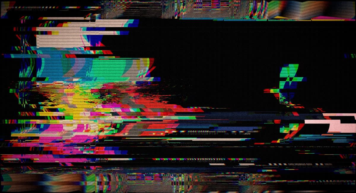 Abstract glitch art digital screen