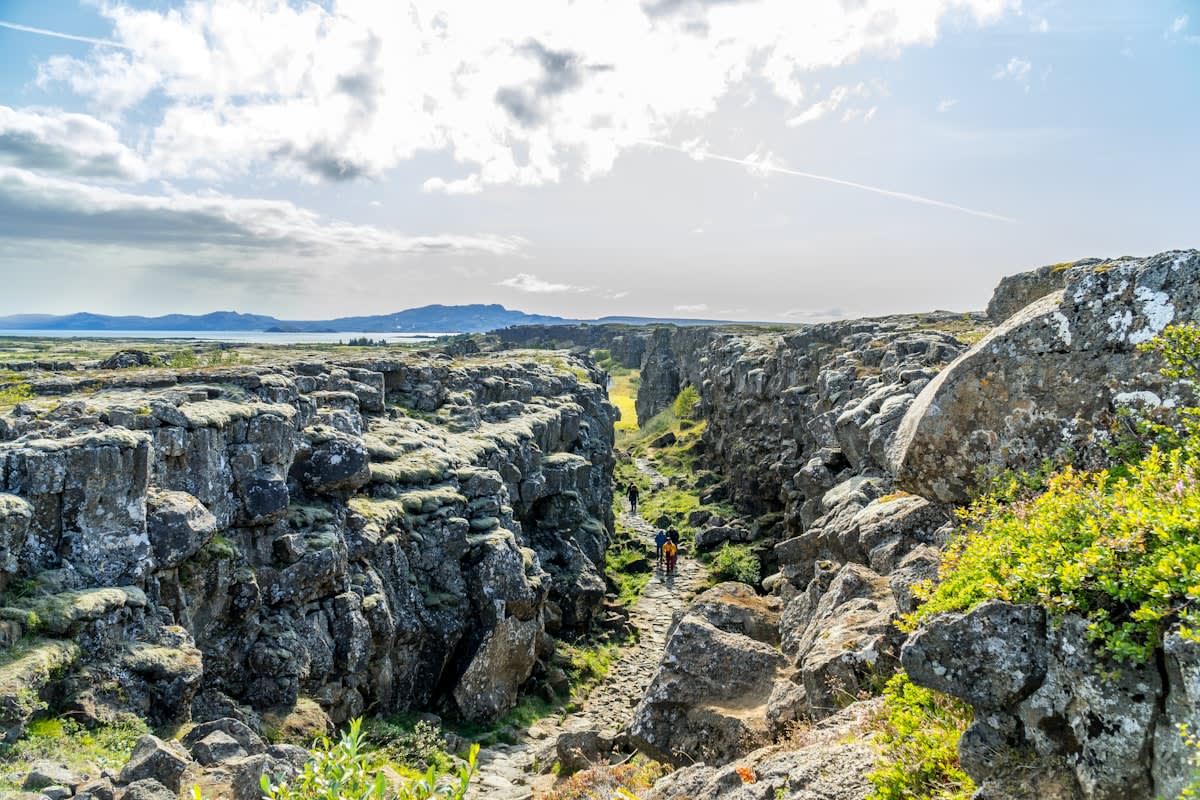 Basalt rock formations in Iceland