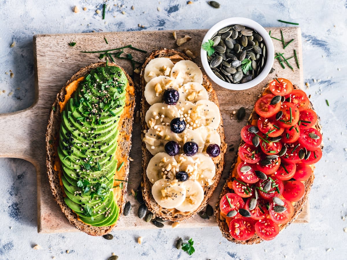 Healthy colorful plant based meal