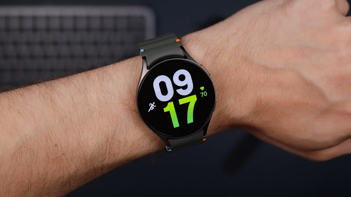 close up of heart rate monitor on a wrist