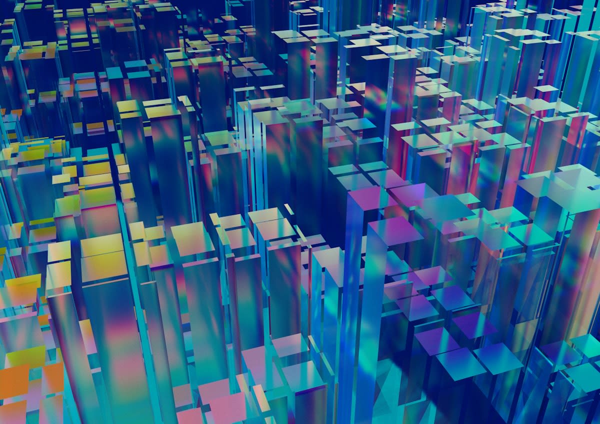 Abstract representation of a distributed network of cities
