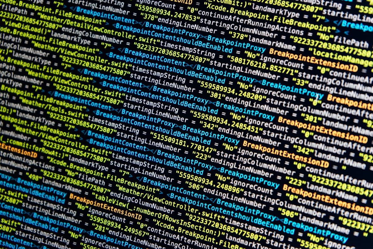 Close up of a DNA sequence visualization on a screen