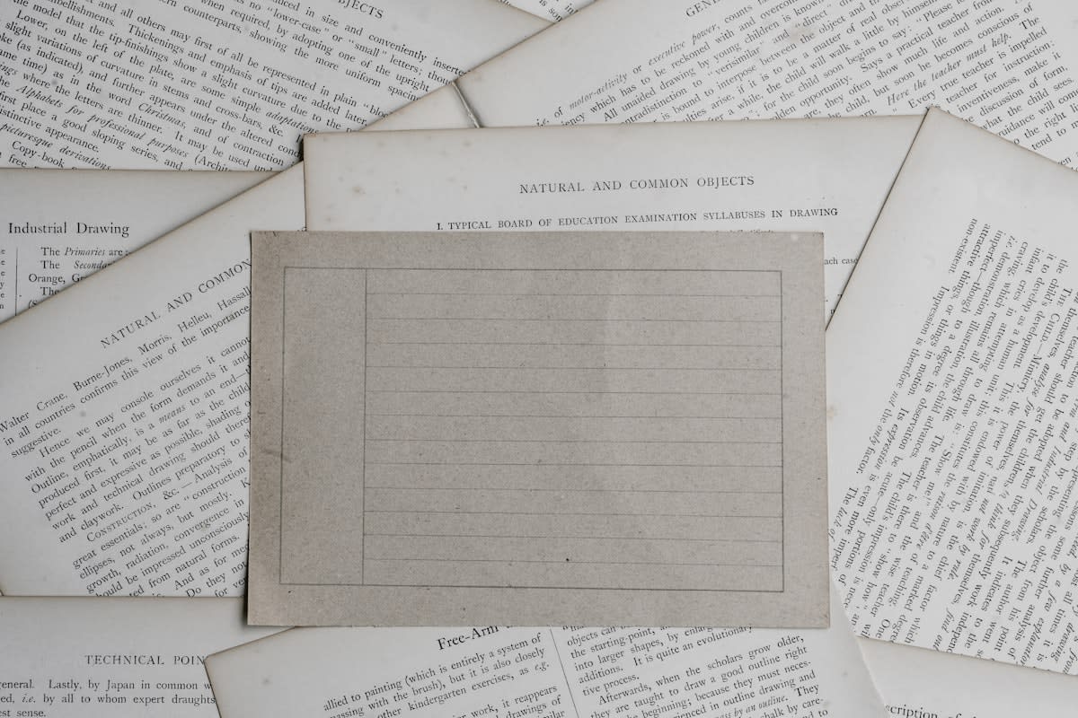 Handwritten notes on paper
