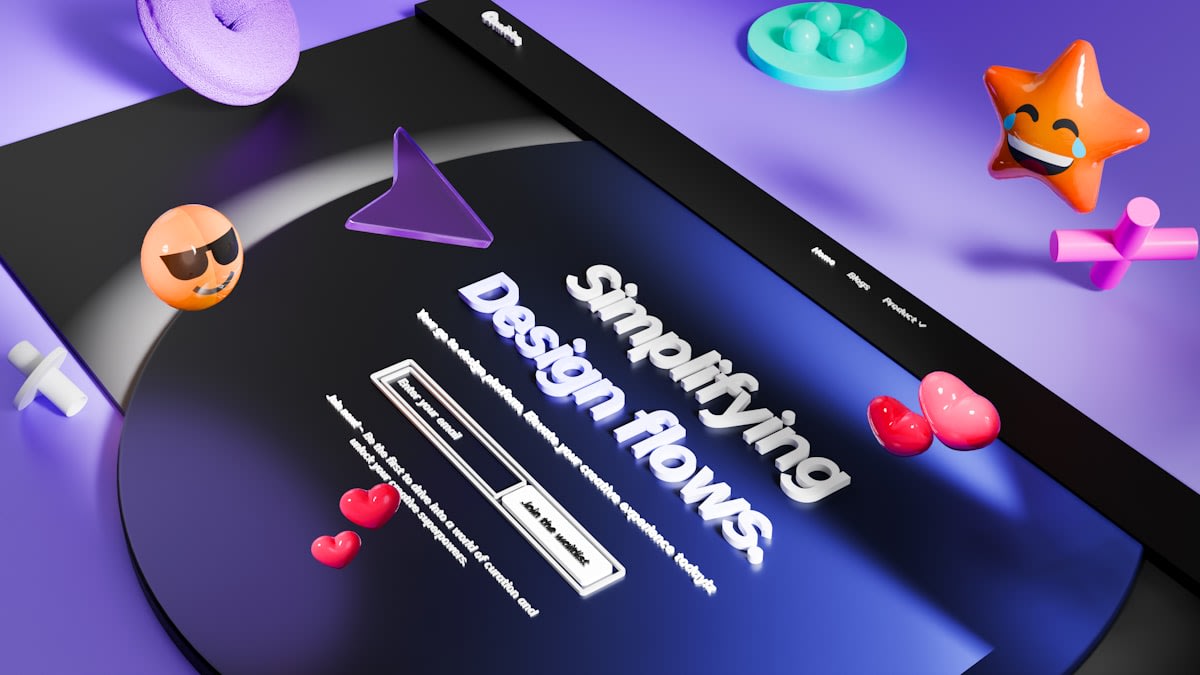 Abstract asymmetric web design layout